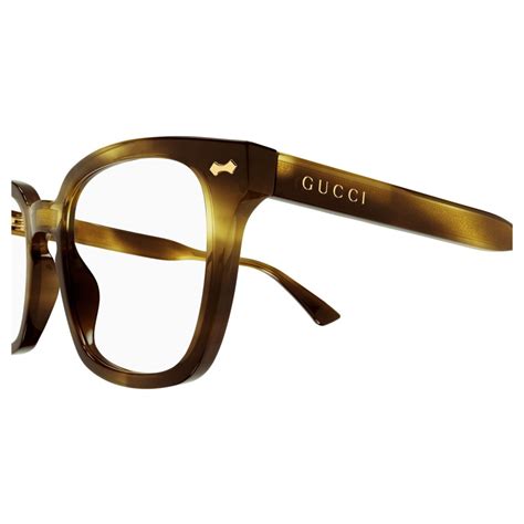 gucci gg0184o unisex eyeglasses havana.